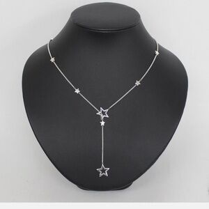 Tiffany & Co. Sterling Silver Star Lariat Pendant Necklace